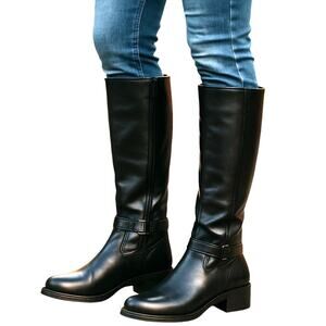 Wanted 10 Black Women's Knee Length Riding Boots Shoes